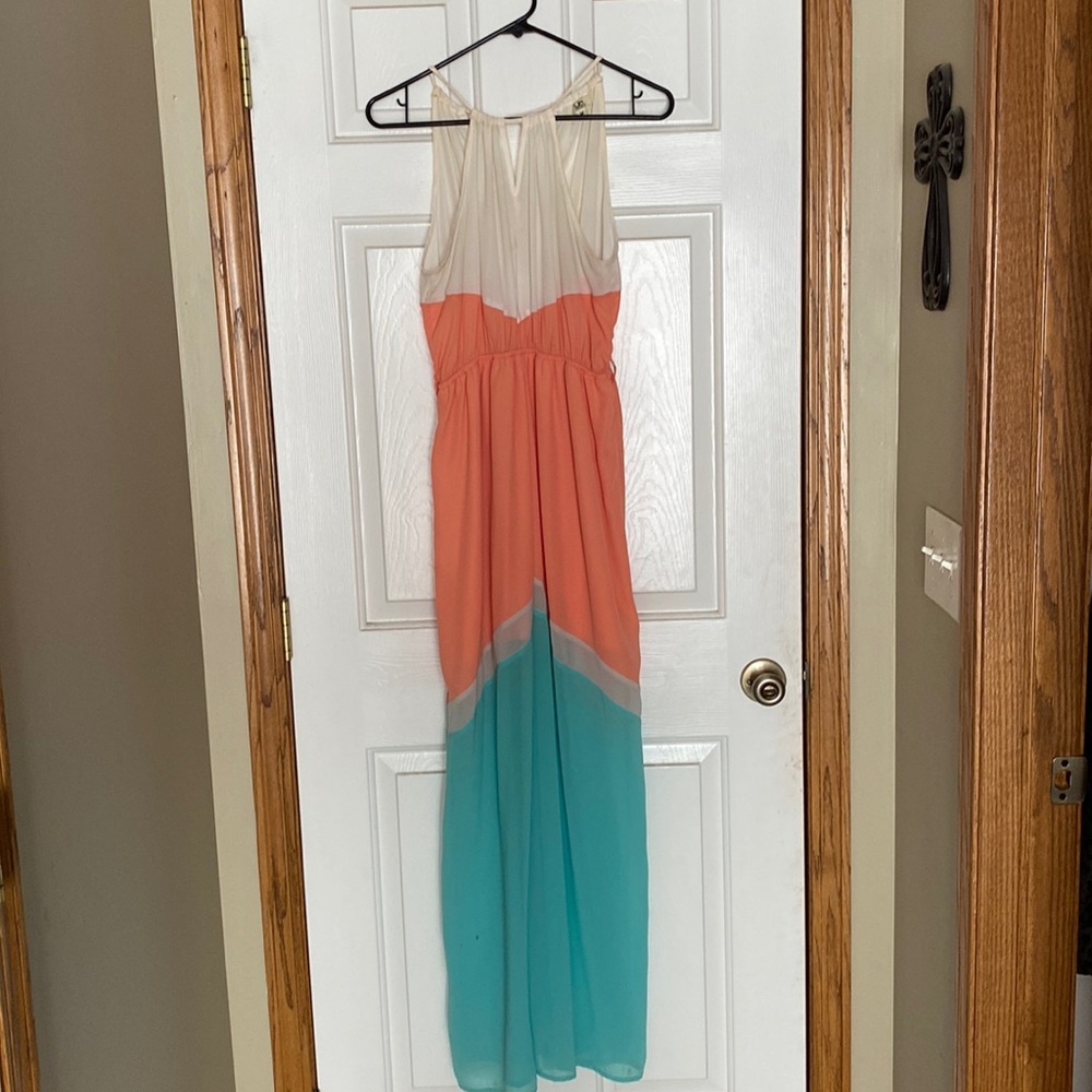 Halter Tie Maxi Sheer bottom dress
